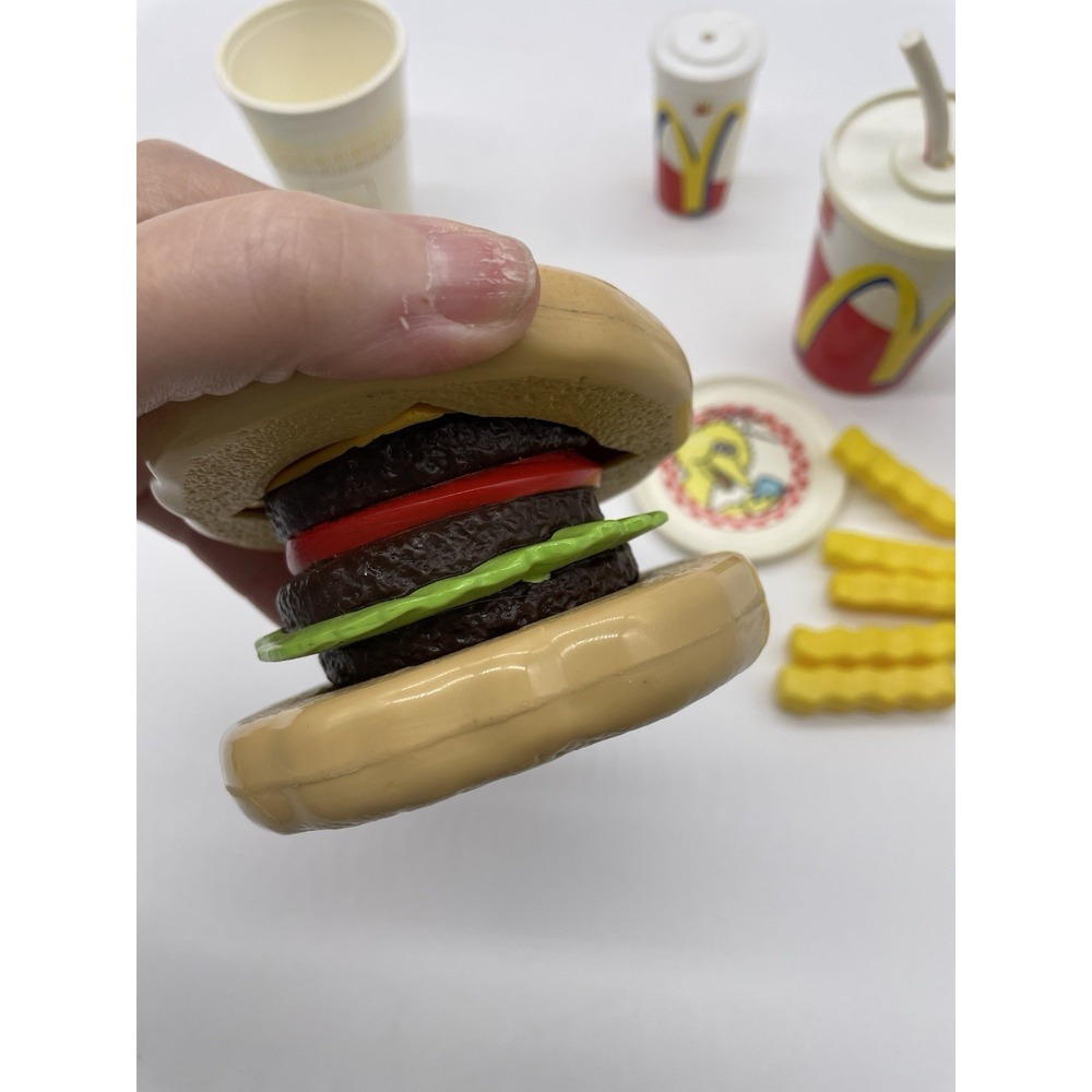 Vintage Fisher Price Triple Cheeseburger McDonalds Toys - Picture 2 of 4